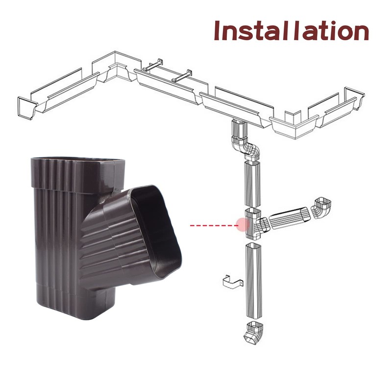 Downspout Y Connector Downspout Gutter for Y Connector 2x3Inch Downspout