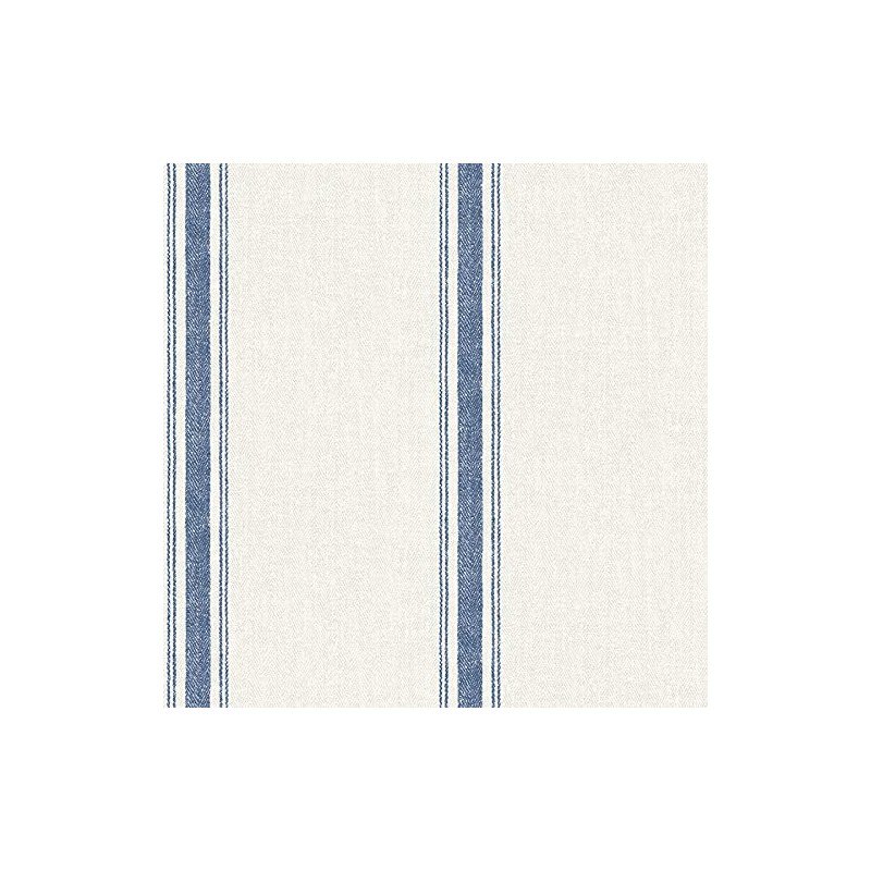 Chesapeake Blue Linette Fabric Stripe Wallpaper, 3115-12462