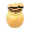 Sizikato 4pcs Porcelain Measuring Spoons with Base, Cute Ceramic Bee