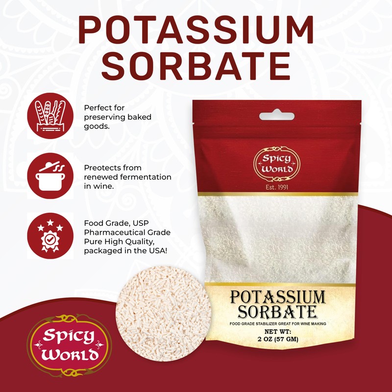 Potassium Sorbate 2 Oz - Food Grade - Great Wine