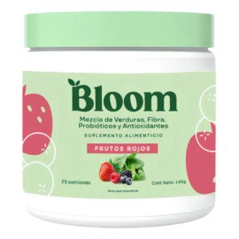 Bloom Fibra Polvo Fresa Kiwi 145g - 25 Porciones                                                                                                      