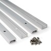Zeberoxyz 4pcs 300mm/12" Aluminum T-Track Slider with Screws Double Cut