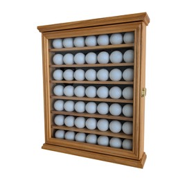 ARRAWIS Premium 'Hole in One' Golf Ball Display Case - Exceptional Craftsmanship, Elegant Home Decoration, and Ideal Gift for Golf Enthusiasts Natural Color