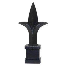 Black Plastic 5/8" Trident Spear Finial Fence Topper for Wrought Iron Picket Fence 0.625" Posts (5)