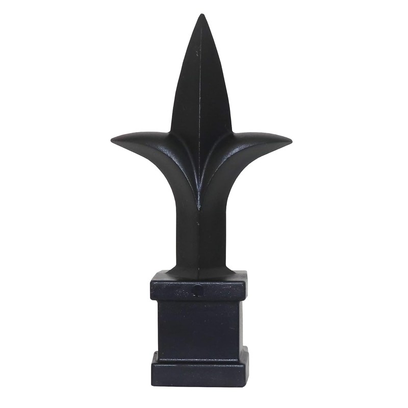 Black Plastic 5/8" Trident Spear Finial Fence Topper for Wrought