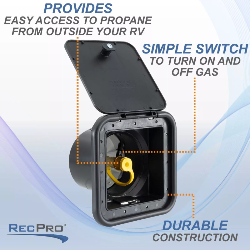 RecPro RV Propane Hook Up Box | 1/4 in. Quick