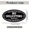 Meridian 2ct No Soliciting Sign Oval Don't Knock Or Ring