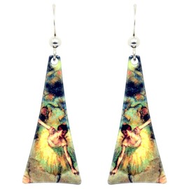 Dancer Degas Earrings by d'ears Non-Tarnish Sterling Silver French Hook Ear Wire