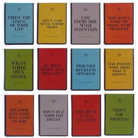 Motivate, Inspire, Empower Magnetic Bookmarks - Quote Mantra B - Set of 12 Inspirational Bookmarks for All Ages, Men, Women, Teens Girls Students. Perfect Gifts for Friends, Coworkers & Incentives!