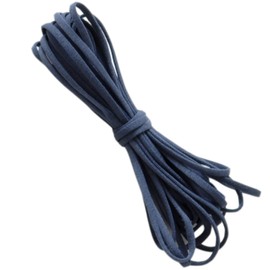 MYmama 3317-12 Mask Rubber, Color, Pain-Resistant Rubber, Flat Rubber, 0.1 inch (3 mm) Width (Navy, 1.6 ft (4 m)