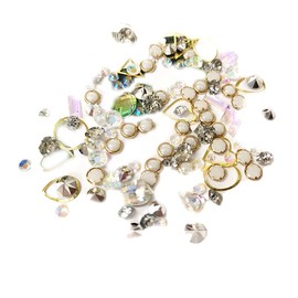 10 Styles Aurora Colorful 3D Nail Art Drill Heart Diamond Crystal - Perfect for Elegant Manicures and DIY Nail Art - Durable and Sparkling