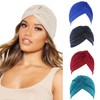 AWAYTR Turban Elastic Chemo Hat Women Strench Pleated Beanie Hat