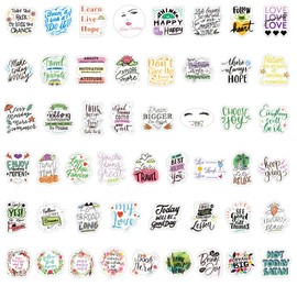 100 Pcs Inspirational Quote Stickers for Water Bottle, Motivational Positive Words Decals Vinyl Stickers for Laptop Computer Skateboard Book for Teens Students Teachers Employees
