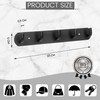 Maxzwell Black Wall Mount Coat Rack with 5 Hooks –