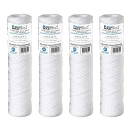 4-Pack of Baleen Filters 10" x 2.5" 20 Micron String Wound Sediment Filter Cartridge Replacement for HDX SWC-25-1020, Watts SF20-978, Pentek CW-MF