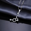 JewelryPalace Chain Love Serotonin Molecule, Chain Silver Cubic Zirconia, Women's