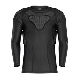 Youth Boys Padded Shirt Padded Compression Sports Protective T-Shirt Rib Chest Protector Extreme Exercise