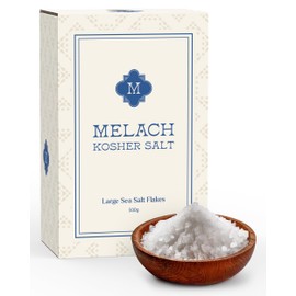 Melach Kosher Salt - 500g | Large Sea Salt Flakes | All-Natural, Mineral-Rich Kosher Salt | Versatile for Cooking, Baking & Beyond