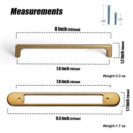 Goo-Ki Antique Brass Cabinet Pulls with Filigree Backplate-Affordable Luxury Zinc Alloy Cabinet Handles with 7.6''(192MM) Hole Centers, 2 Pack