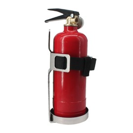 Fire Extinguisher Mount,Wall Hanging Bracket,Fire Extinguisher Holder for Home, Car, RV, Truck, Mini Fire Extinguishers (2.5LB Stainless steel 1Pcs)