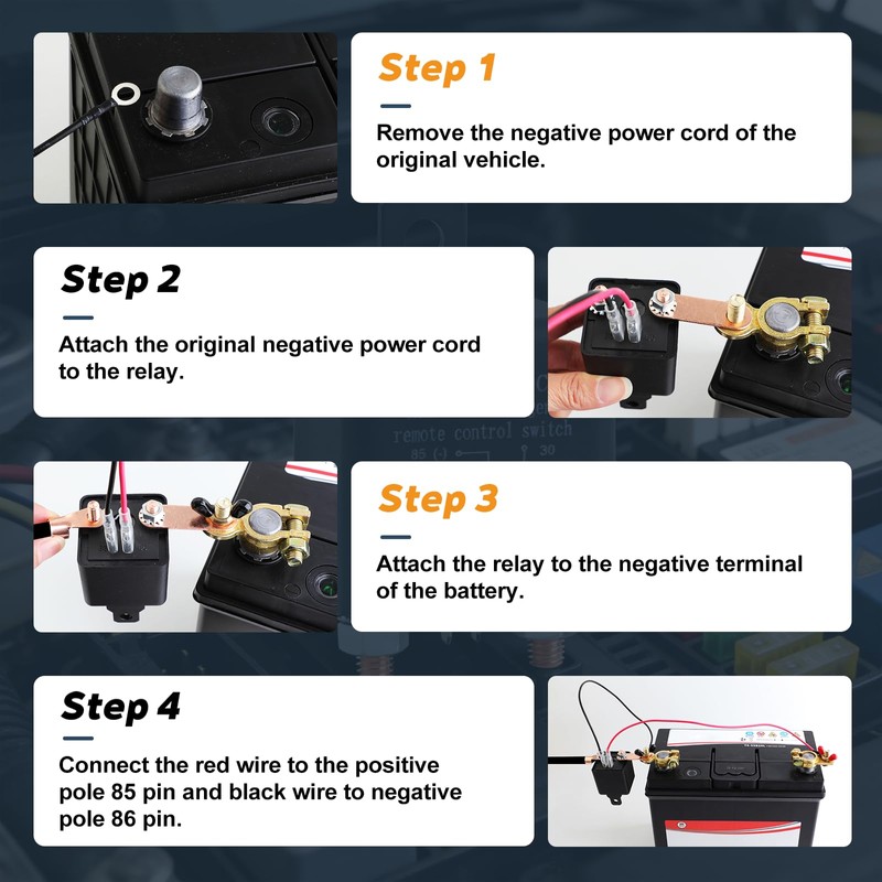 Remote Battery Disconnect Switch 12V, 200A Remote Control Battery Kill