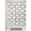 iDesign Fabric Shower Curtain with Cloud Pattern Water-Resistant Shower Curtain
