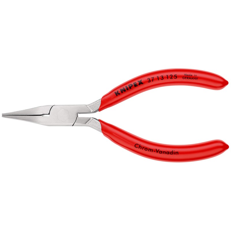 Knipex Flat Nose Pliers for precision mechanics chrome-plated, plastic coated
