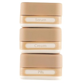 Junamour Leakproof Travel Toiletry Bottles Set | Stackable TSA Approved Reusable Containers | 3 Sizes 3oz, 2oz, 1oz | Travel Size Bottles for Shampoo, Lotion, Toiletries (3 Large (3.4oz))