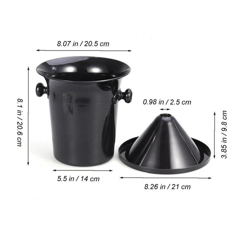 TOSSPER Plastic Wine Tasting Spittoon Wine Dump Bucket Double Ears