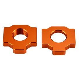 NICECNC Orange Axle Blocks Chain Tensioner Swingarm Slider Compatible with 690 Duke/Enduro/R, 1290 Super Adventure/R/S/T 950 990 1090 1190 Adventure 690 SMC R