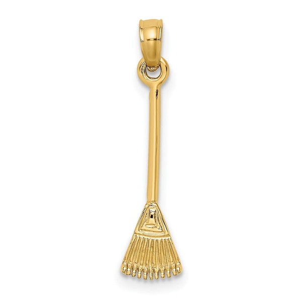 FJC Finejewelers 10 kt Yellow Gold 3-D Leaf Rake Garden