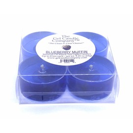4 Pack of BLUEBERRY MUFFINS Scented Gel Candle Mineral Oil Based Tea Lights by The Gel Candle Company - up to 8 Hours