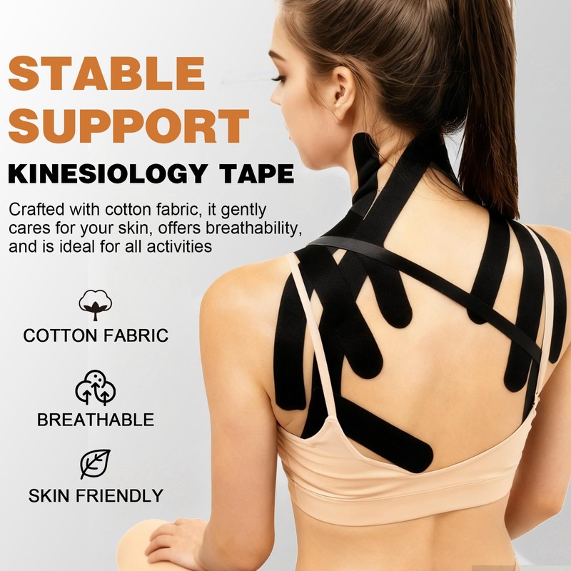 TEAWO Kinesiology Tape 2 Rolls (2in X 16.4Ft) – Waterproof,