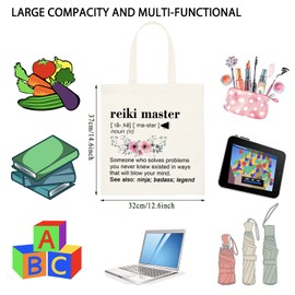 Reiki Master Gift Reiki Healing Teacher Appreciation Gift Zipper Pouch Makeup Bag (reiki master tote CA)