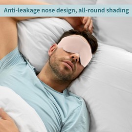 GLIDESMOOTH 3pcs Sleep Eye Mask, Cloud-Shaped Sleep Eye Mask, Contoured Light Blocking, for Side Sleeper, for Travel Shift Work, for Men Women, White Black Pink