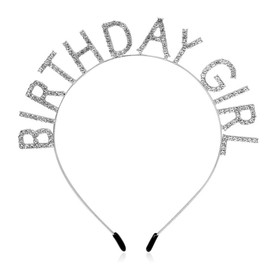 ZKSXOA Birthday Crowns Girl Headband Birthday Sash Bling Rhinestone Hair Band Princess Tiara Sweet Happy Birthday Accessories for Women Girls Party Christmas Festival Decorations