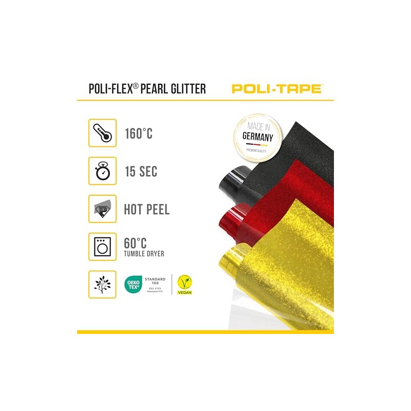 Poli-flex® Pearl Glitter® - Glitter Film for Textiles - Flex