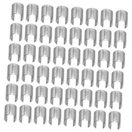 SEWACC 100pcs Folding Leather Rope Clips Durable Cord Fasteners for DIY Leather and Crafting Wear Resistant Tail Crimp Locks Suitable for Home Clothing Stores and Repair Shops