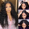 DSEKCAIN Deep Wave V Part Wig Human Hair Glueless Clip