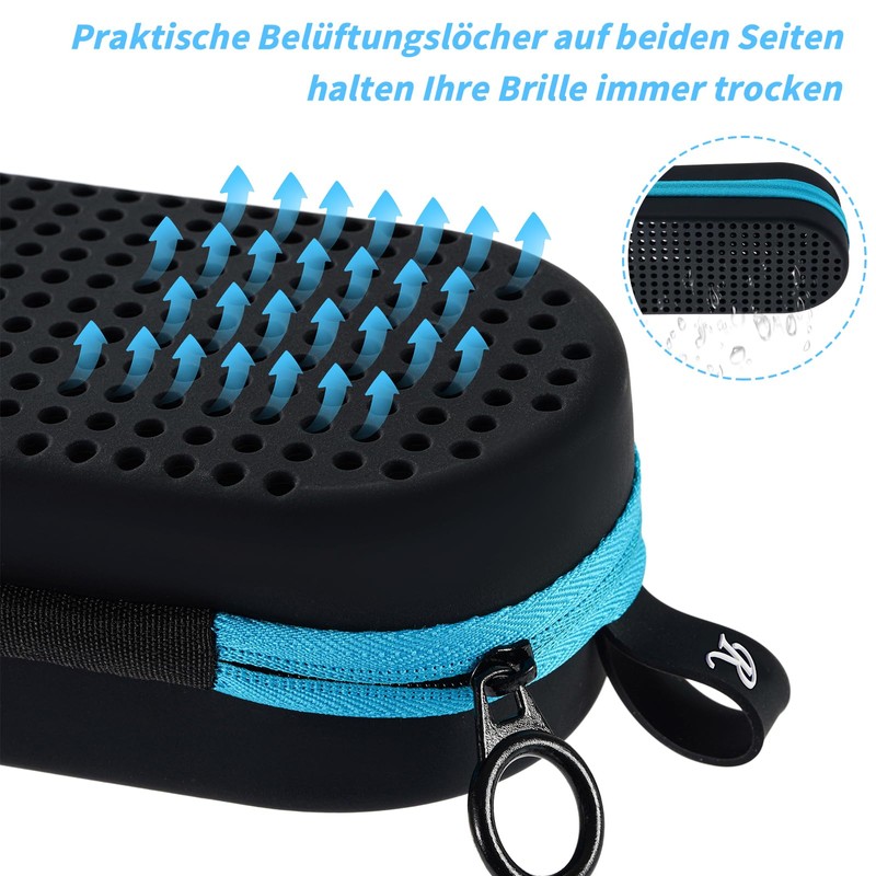 Uarekididol Swimming Goggles Case, Breathable Glasses Case with Drainage Holes