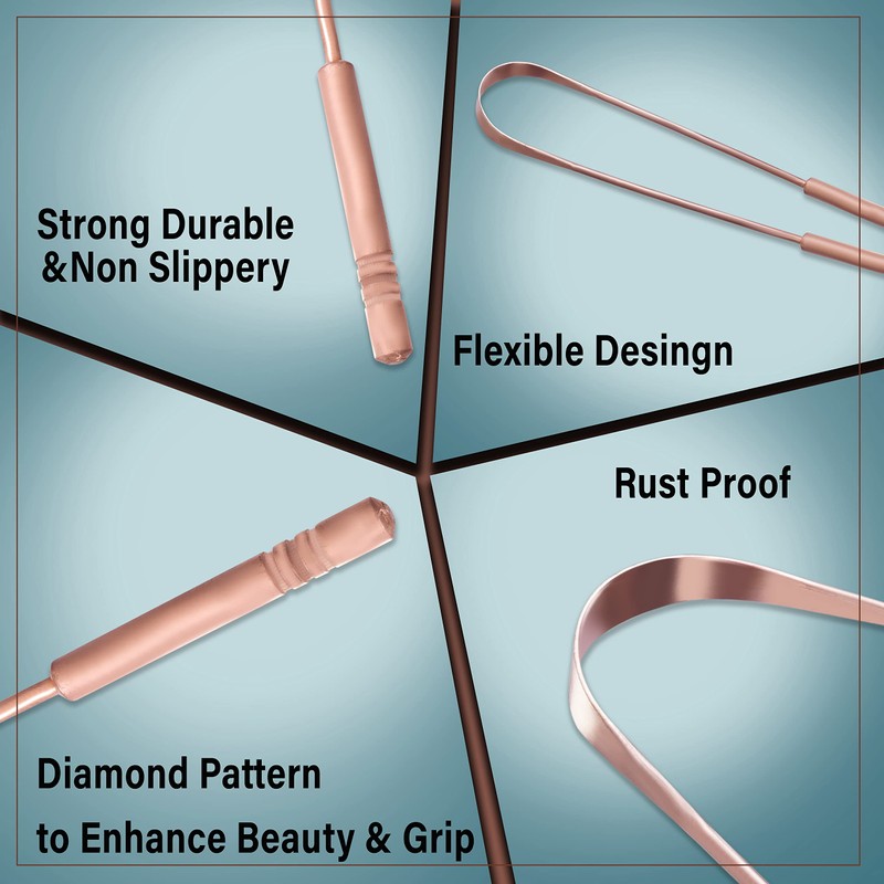 Ved 100% Pure Copper Tongue Scraper with Eco Friendly Travel