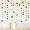 Gold 80th Birthday Decorations, Number 80 Circle Dot Twinkling Star