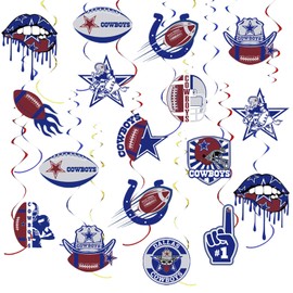 Football Hanging Swirl - 24PCS Football Party Decorations for Boys Kids Football Theme Birthday Party Supplies Hanging Spiral Garlands Ceiling Decor (Football)