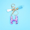 Fario Alphabet Initial Letter A-Z Keychains for Women Tassel Pendant