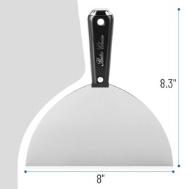 Bates- Putty Knife, 8 Inch, Plastic Handle, Carbon Steel, Flexible, Metal Scraper, Drywall Spackle Knife, Metal Paint Scraper Tool, Putty Knife Scraper, Wall Scraper