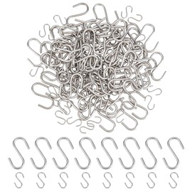 PH PandaHall 160Pcs Small S Hooks for Hanging, 0.5 inch 1 inch Mini S Hook 304 Stainless Steel Hanging Hooks Wire Hangers Mini Ornament Storage Hangers for Crafts Jewelry Key