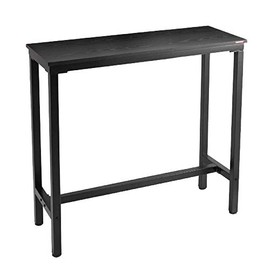 Mr IRONSTONE 39.4” Bar Table Pub Dining Height Table Black Bistro Table (Indoor USE ONLY)