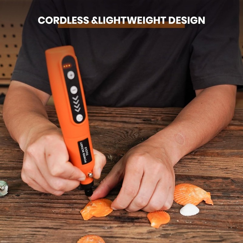 Vizag Mini Cordless Rotary Tool, USB Charging, 5-Speed Rotary Tool