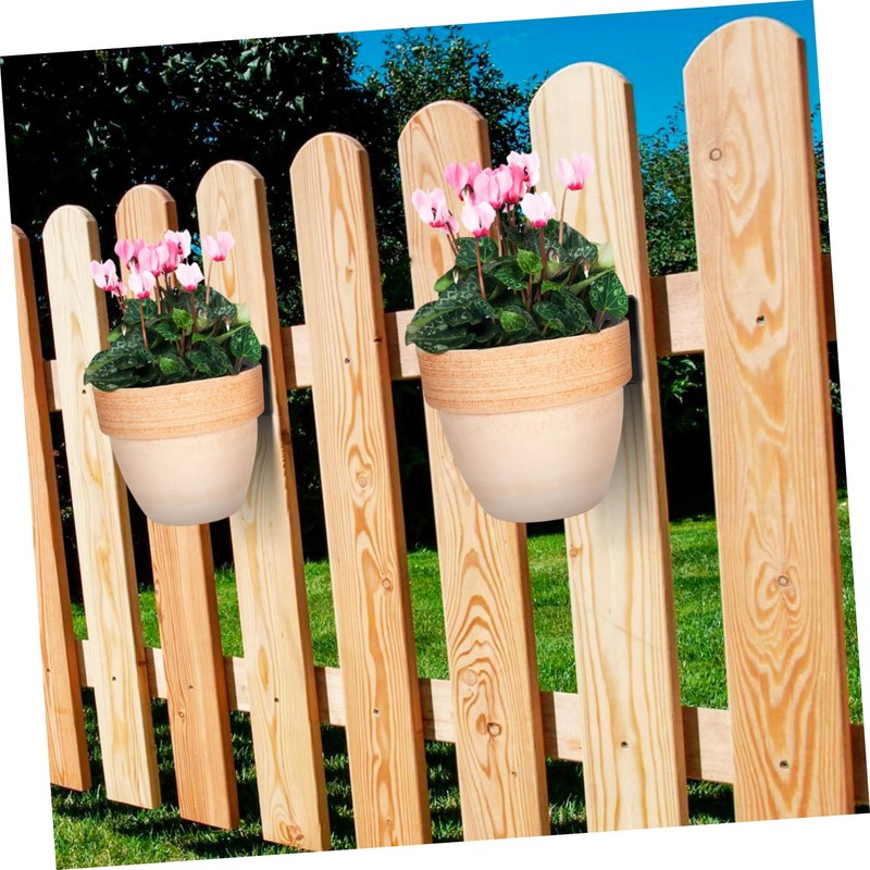 Outanaya 5pcs Metal Planter Wall Holder Hooks Durable Terracotta Pot