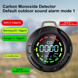 Stocking Stuffers for Men Women, Portable Carbon Monoxide Detector for Travel, 170H Standby, CO Detector with Magnetic Back, 3-in-1 Travel CO Monitor with Audible & Visual Alarm for Camping, Car & RV